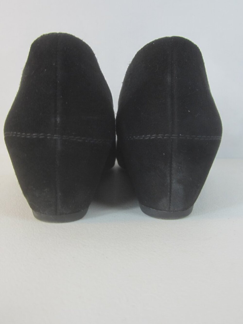 Paul Green Women 9.5 Black Suede Wedge Pumps Slip On Loafers Sparkle Austria - Picture 5 of 14